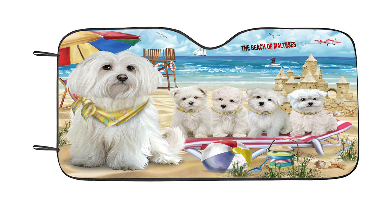 Pet Friendly Beach Maltese Dogs Car Sun Shade