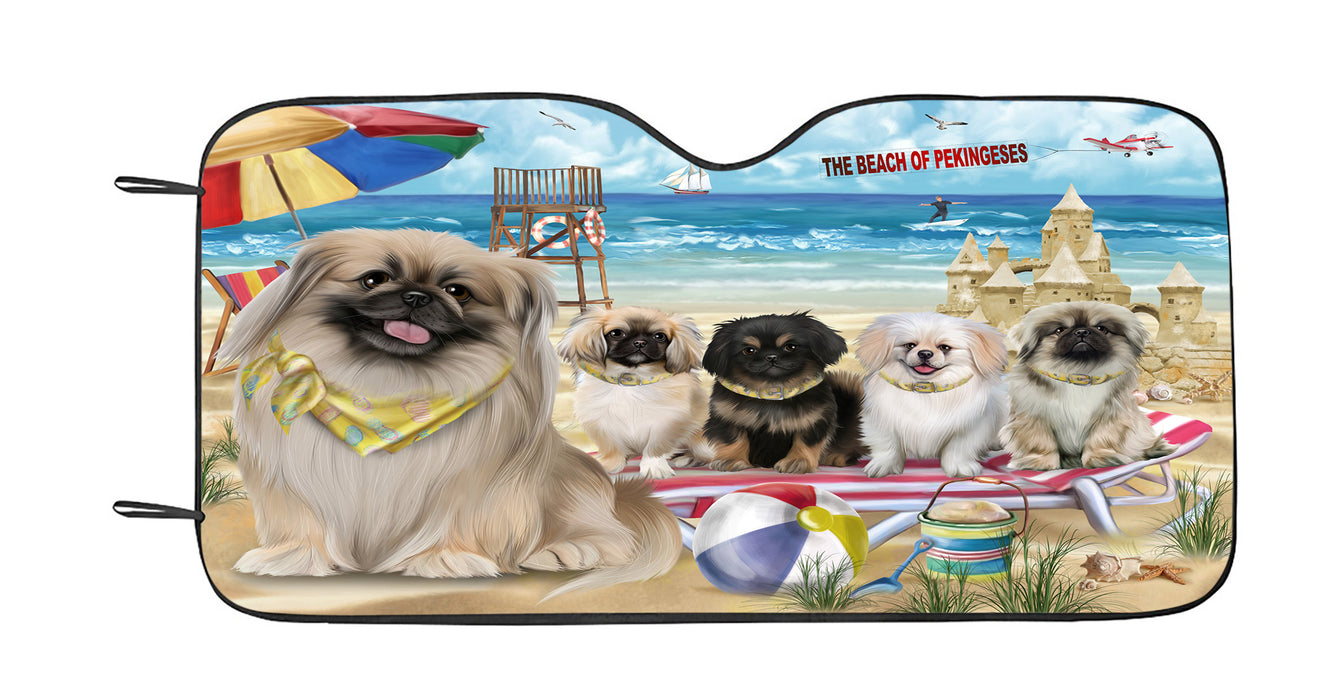 Pet Friendly Beach Pekingese Dogs Car Sun Shade