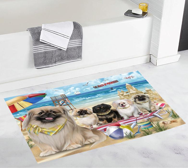 Pet Friendly Beach Pekingese Dogs Bath Mat