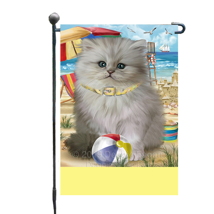 Personalized Pet Friendly Beach Persian Cat Custom Garden Flags GFLG-DOTD-A58364