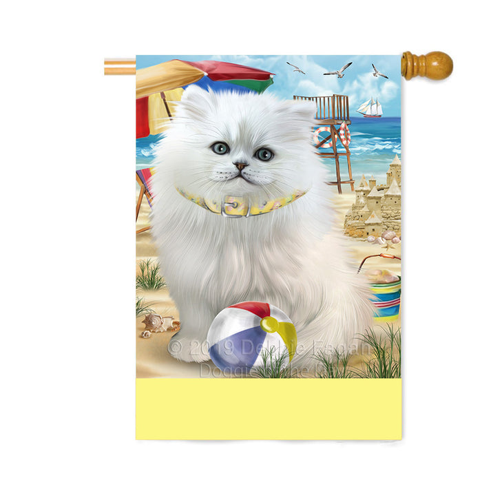 Personalized Pet Friendly Beach Persian Cat Custom House Flag FLG-DOTD-A58421