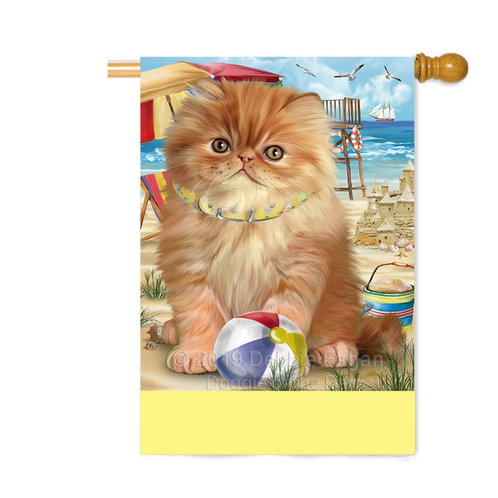 Personalized Pet Friendly Beach Persian Cat Custom House Flag FLG-DOTD-A58422