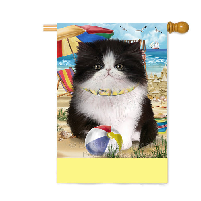 Personalized Pet Friendly Beach Persian Cat Custom House Flag FLG-DOTD-A58423