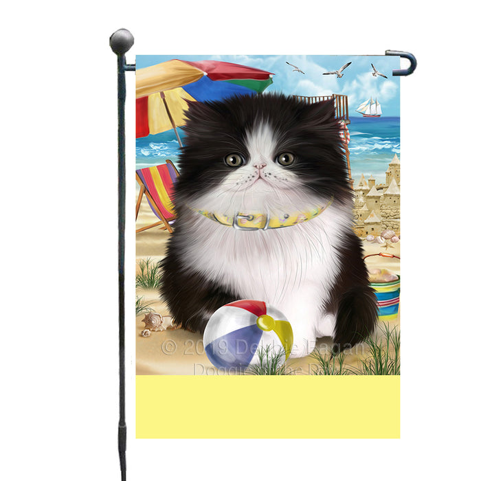 Personalized Pet Friendly Beach Persian Cat Custom Garden Flags GFLG-DOTD-A58367