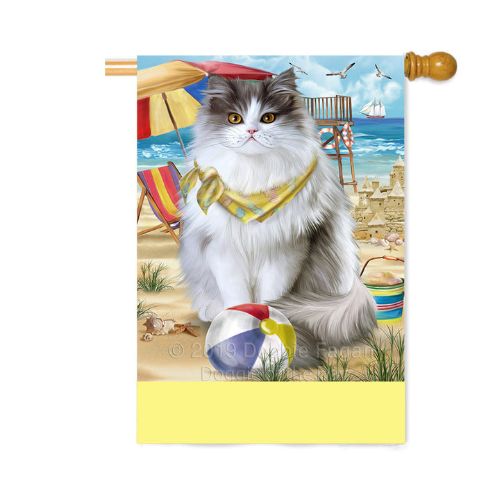 Personalized Pet Friendly Beach Persian Cat Custom House Flag FLG-DOTD-A58424