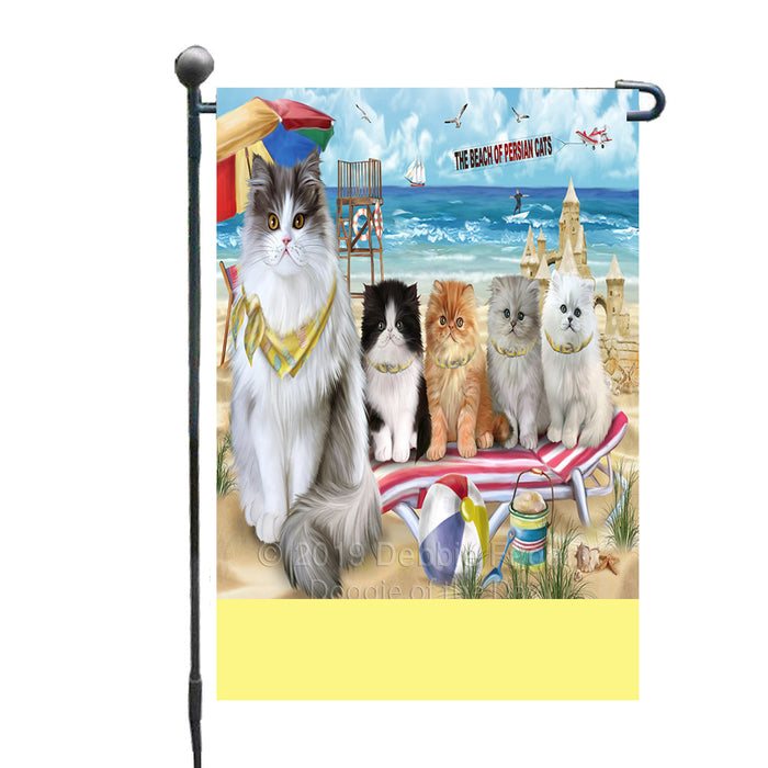 Personalized Pet Friendly Beach Persian Cats Custom Garden Flags GFLG-DOTD-A58363