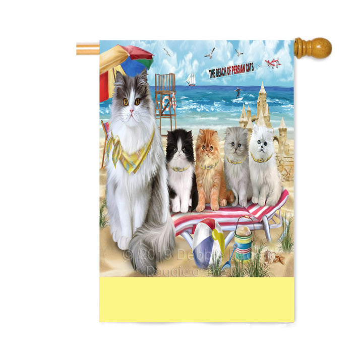 Personalized Pet Friendly Beach Persian Cats Custom House Flag FLG-DOTD-A58419