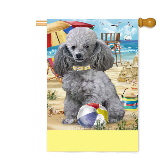 Personalized Pet Friendly Beach Poodle Dog Custom House Flag FLG-DOTD-A58438
