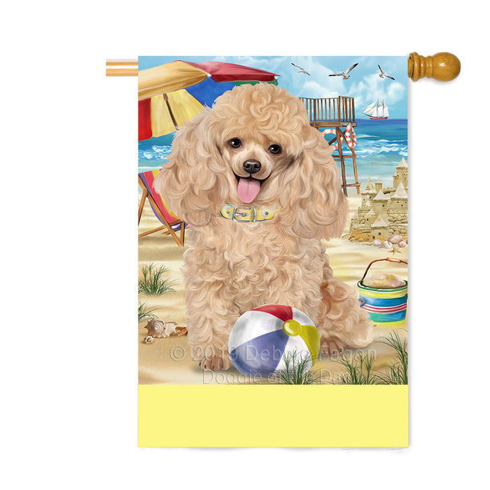 Personalized Pet Friendly Beach Poodle Dog Custom House Flag FLG-DOTD-A58440