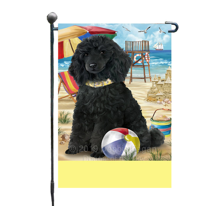 Personalized Pet Friendly Beach Poodle Dog Custom Garden Flags GFLG-DOTD-A58385