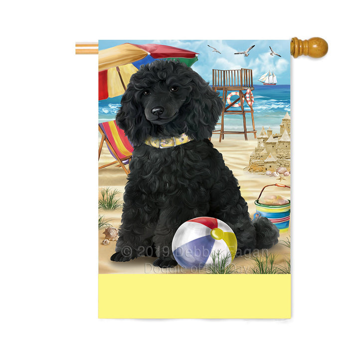 Personalized Pet Friendly Beach Poodle Dog Custom House Flag FLG-DOTD-A58441