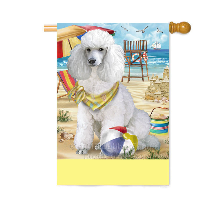 Personalized Pet Friendly Beach Poodle Dog Custom House Flag FLG-DOTD-A58442