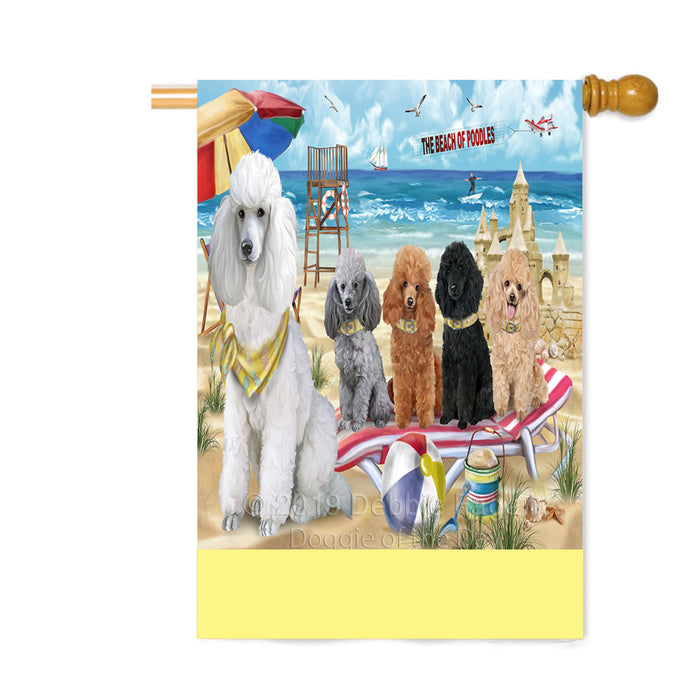 Personalized Pet Friendly Beach Poodle Dogs Custom House Flag FLG-DOTD-A58437