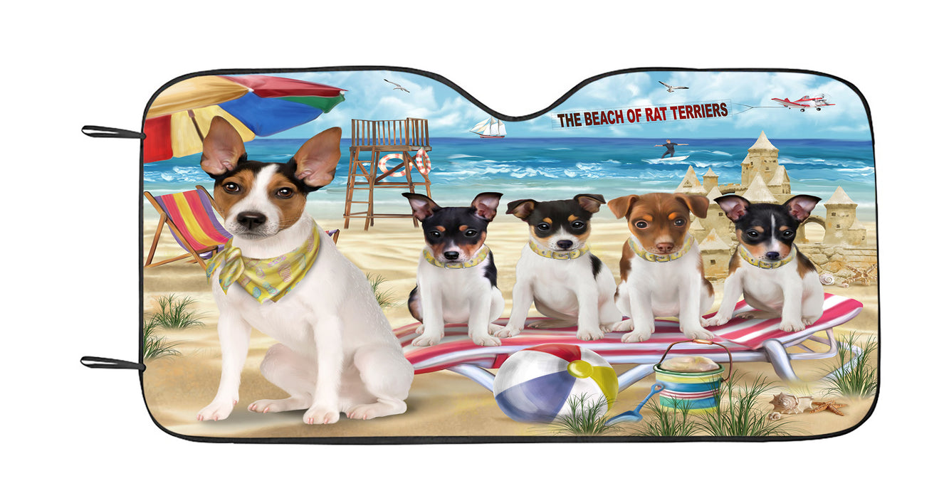 Pet Friendly Beach Rat Terrier Dogs Car Sun Shade