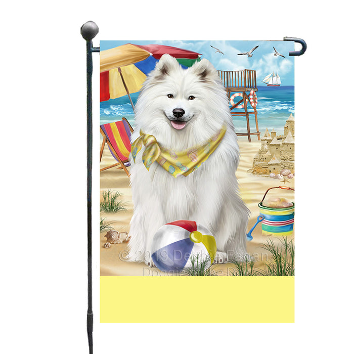 Personalized Pet Friendly Beach Samoyed Dog Custom Garden Flags GFLG-DOTD-A58407