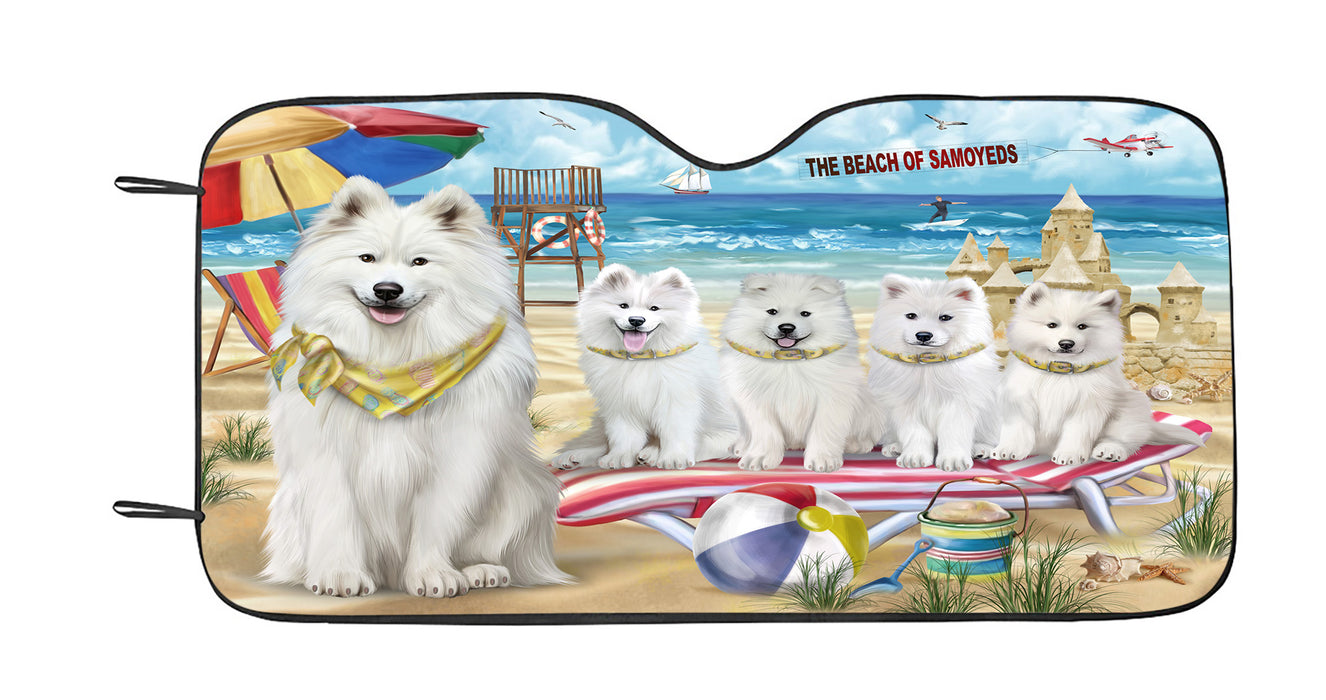 Pet Friendly Beach Samoyed Dogs Car Sun Shade