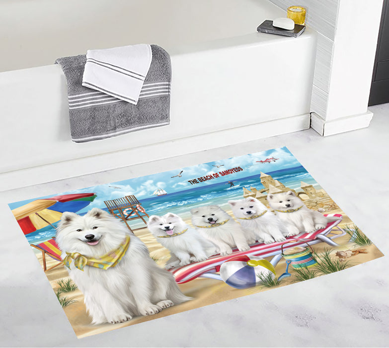 Pet Friendly Beach Samoyed Dogs Bath Mat