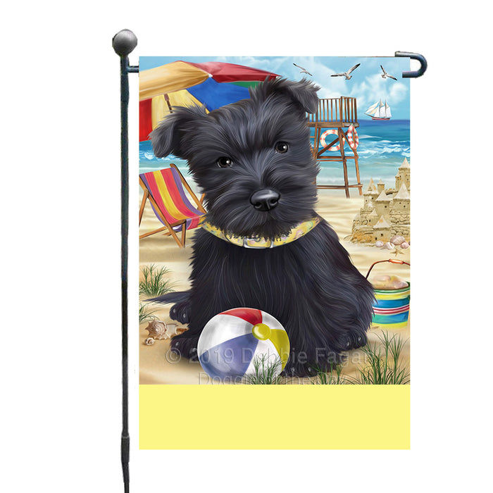 Personalized Pet Friendly Beach Scottish Terrier Dog Custom Garden Flags GFLG-DOTD-A58409