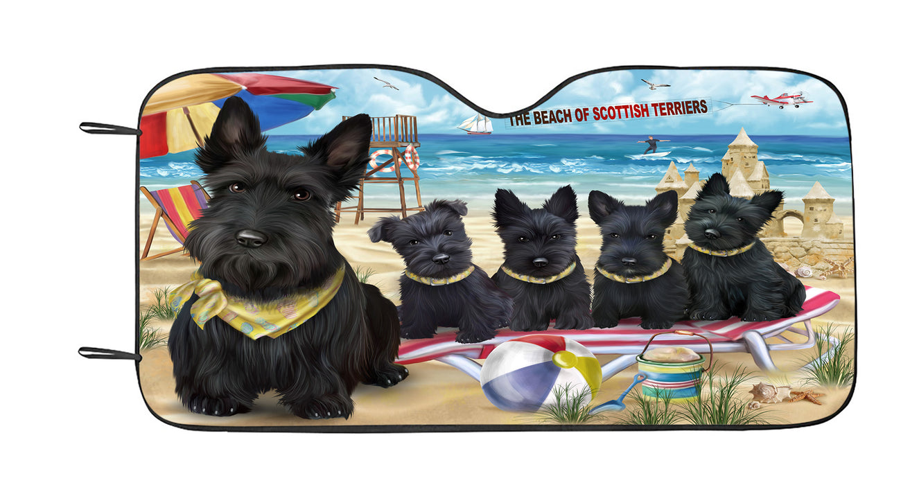 Pet Friendly Beach Scottish Terrier Dogs Car Sun Shade