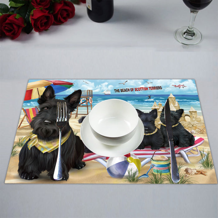 Pet Friendly Beach Scottish Terrier Dogs Placemat