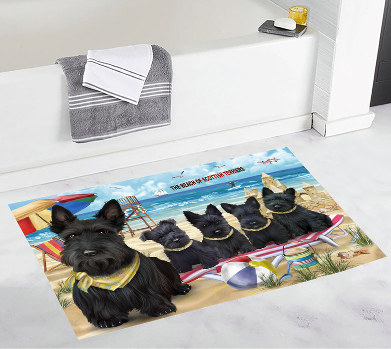 Pet Friendly Beach Scottish Terrier Dogs Bath Mat