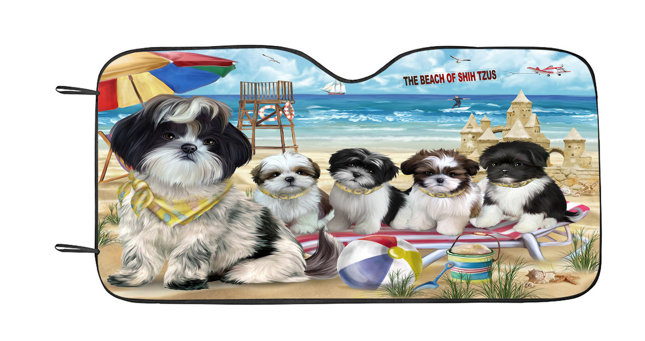 Pet Friendly Beach Shih Tzu Dogs Car Sun Shade