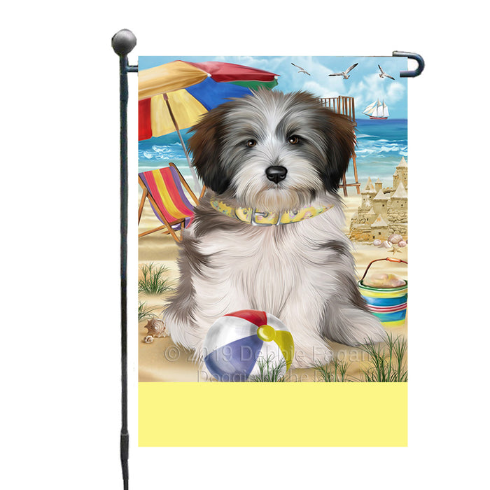 Personalized Pet Friendly Beach Tibetan Terrier Dog Custom Garden Flags GFLG-DOTD-A58454