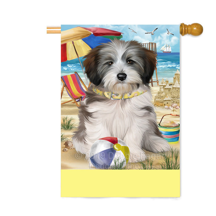 Personalized Pet Friendly Beach Tibetan Terrier Dog Custom House Flag FLG-DOTD-A58510