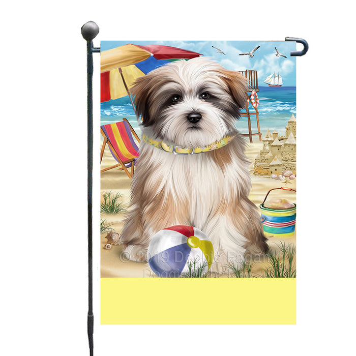 Personalized Pet Friendly Beach Tibetan Terrier Dog Custom Garden Flags GFLG-DOTD-A58455