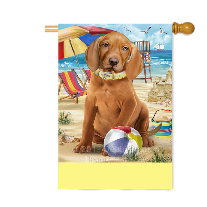 Personalized Pet Friendly Beach Vizsla Dog Custom House Flag FLG-DOTD-A58525