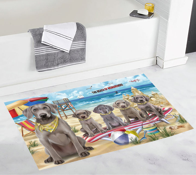 Pet Friendly Beach Weimaraner Dogs Bath Mat