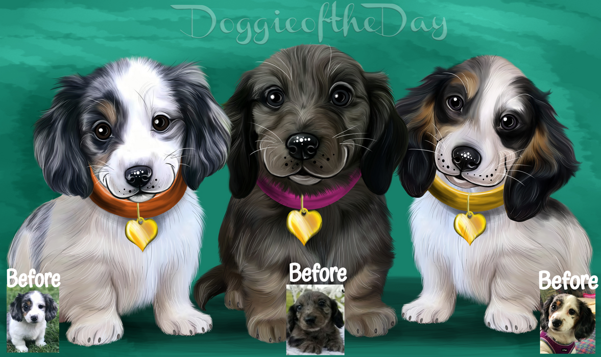 Digital Painting PERSONALIZED PET PORTRAIT! Custom Pet Dog or Cat Art