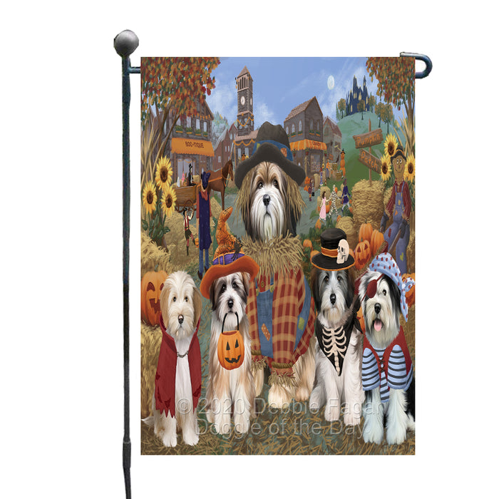 Halloween 'Round Town Tibetan Terrier Dogs Garden Flag GFLG65754