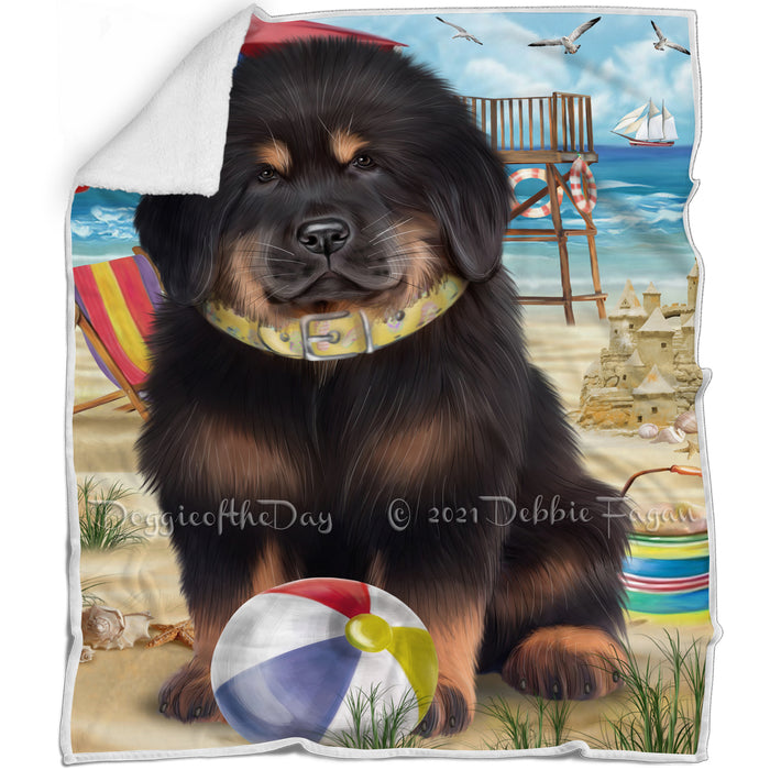 Pet Friendly Beach Tibetan Mastiff Dog Blanket BLNKT105132