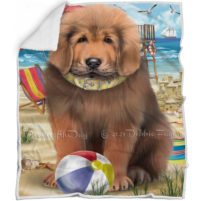 Pet Friendly Beach Tibetan Mastiff Dog Blanket BLNKT105141