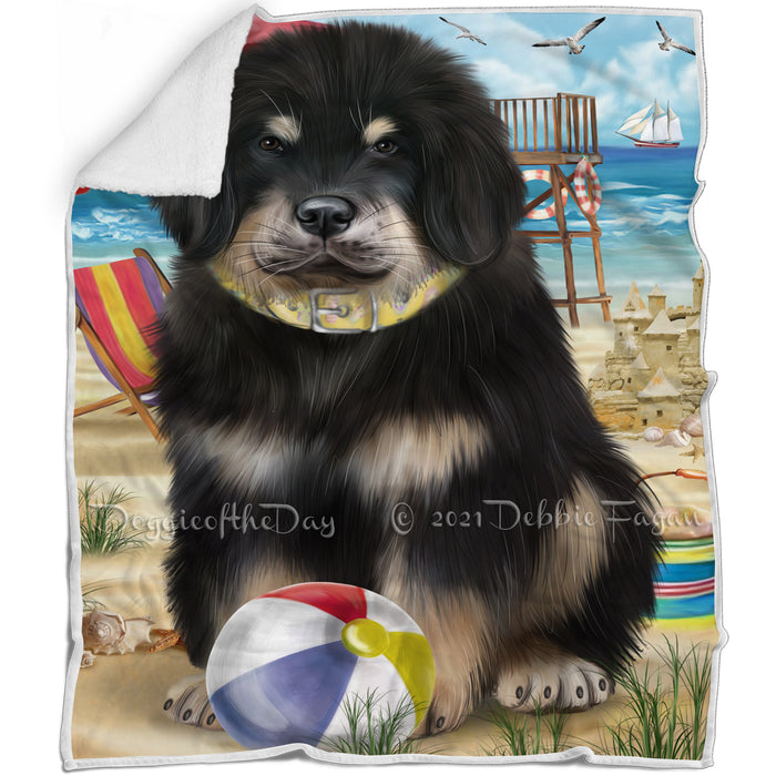 Pet Friendly Beach Tibetan Mastiff Dog Blanket BLNKT105150