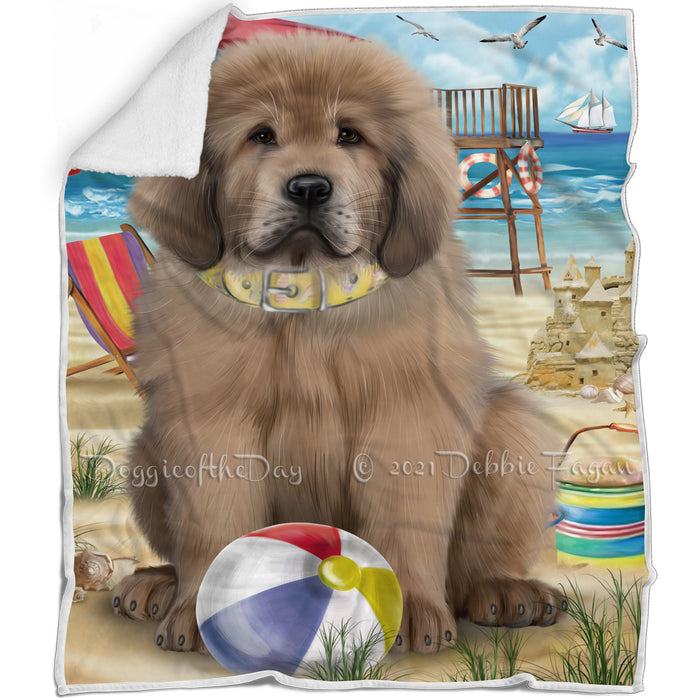 Pet Friendly Beach Tibetan Mastiff Dog Blanket BLNKT105159