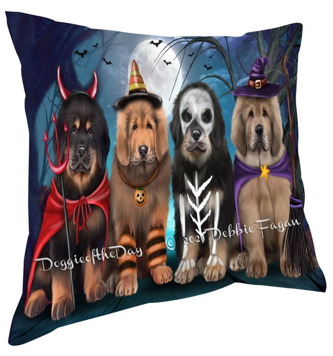 Happy Halloween Trick or Treat Tibetan Mastiff Dogs Pillow with Top Quality High-Resolution Images - Ultra Soft Pet Pillows for Sleeping - Reversible & Comfort - Ideal Gift for Dog Lover - Cushion for Sofa Couch Bed - 100% Polyester, PILA88597