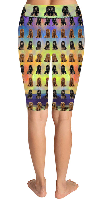 Paradise Wave Tibetan Terrier Dogs Knee Length Leggings