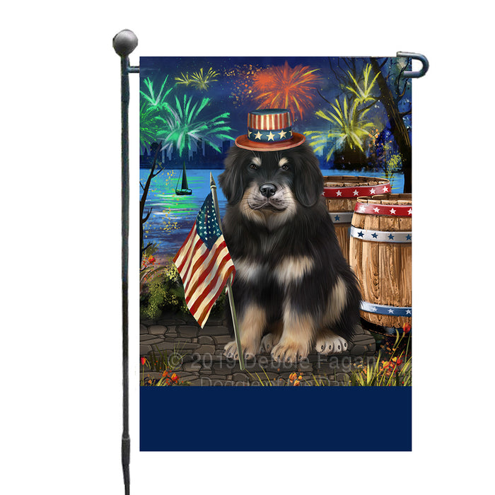 Personalized 4th of July Firework Tibetan Mastiff Dog Custom Garden Flags GFLG-DOTD-A58125