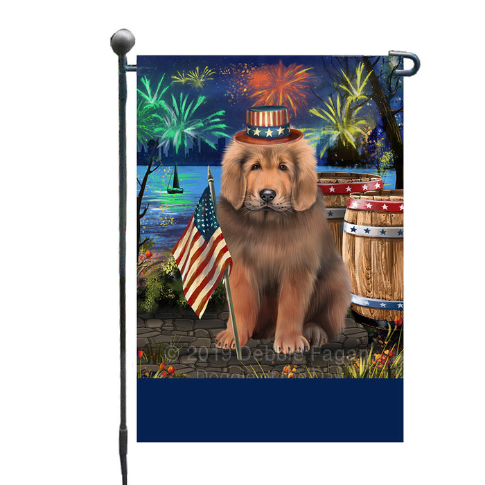 Personalized 4th of July Firework Tibetan Mastiff Dog Custom Garden Flags GFLG-DOTD-A58126