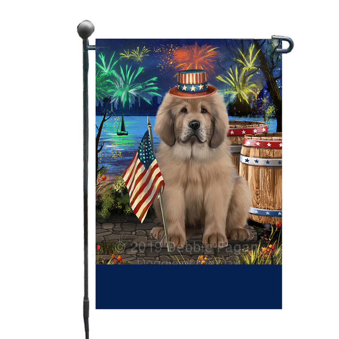Personalized 4th of July Firework Tibetan Mastiff Dog Custom Garden Flags GFLG-DOTD-A58127