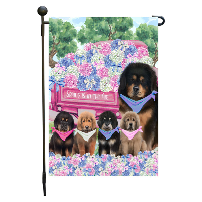 Tibetan Mastiff Dogs Garden Flag: Explore a Variety of Personalized Designs, Double-Sided, Weather Resistant, Custom, Outdoor Garden Yard Decor for Dog and Pet Lovers