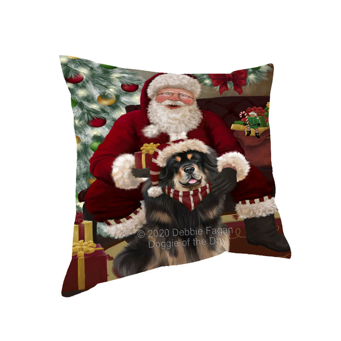 Santa's Christmas Surprise Tibetan Mastiff Dog Pillow PIL87368