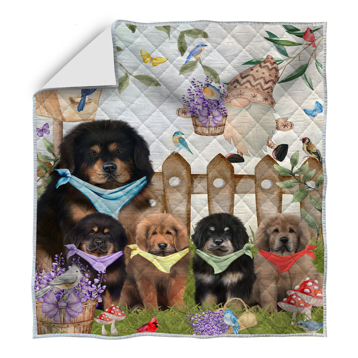 Tibetan Mastiff Bedspread Quilt, Bedding Coverlet Quilted, Explore a Variety of Designs, Personalized, Custom, Dog Gift for Pet Lovers
