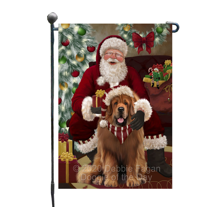 Santa's Christmas Surprise Tibetan Mastiff Dog Garden Flag GFLG66788