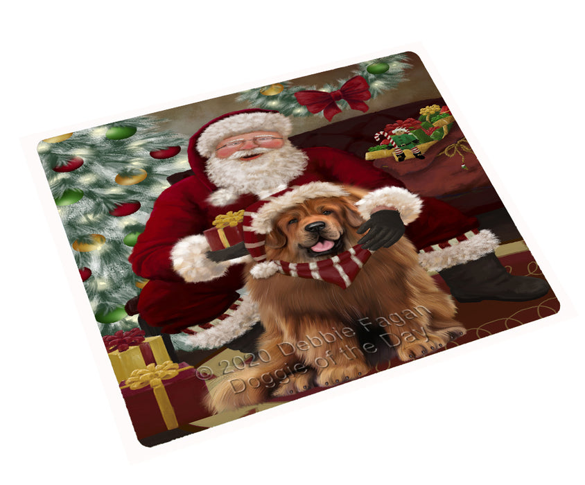 Santa's Christmas Surprise Tibetan Mastiff Dog Cutting Board - Easy Grip Non-Slip Dishwasher Safe Chopping Board Vegetables C78769