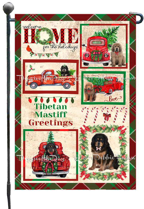 Welcome Home for Christmas Holidays Tibetan Mastiff Dogs Garden Flag GFLG67054