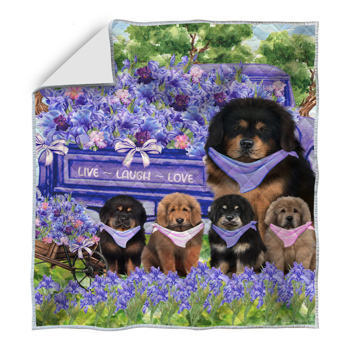 Tibetan Mastiff Quilt: Explore a Variety of Personalized Designs, Custom, Bedding Coverlet Quilted, Pet and Dog Lovers Gift