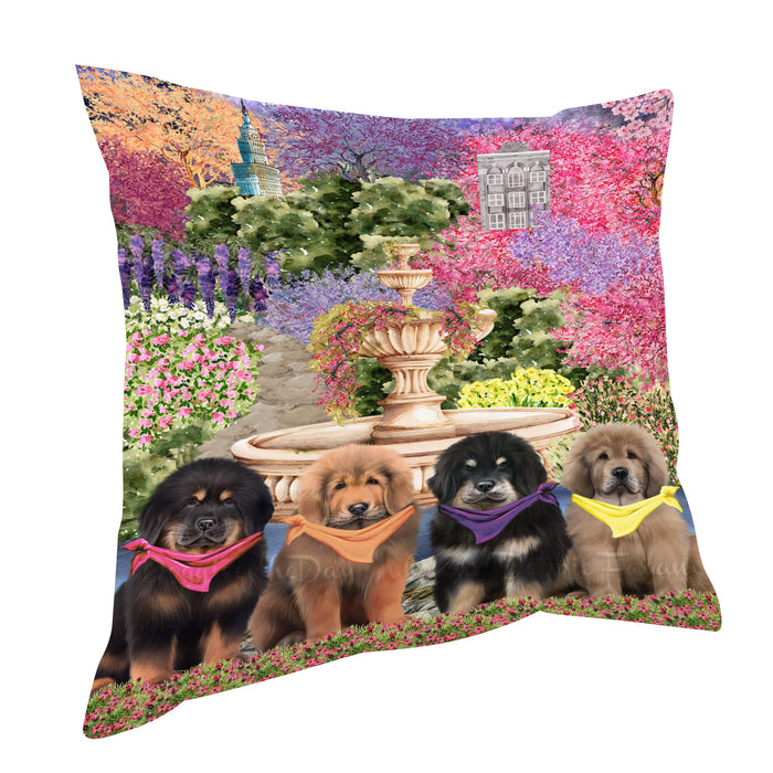 Tibetan Mastiff Throw Pillow, Explore a Variety of Custom Designs, Personalized, Cushion for Sofa Couch Bed Pillows, Pet Gift for Dog Lovers